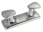 Foresti & Suardi Chrome Brass Mushroom Shape Double Bollard