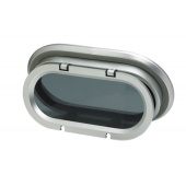 Vetus PM Oval Portlight Class AI CE with Smoky Glass, Anodized Aluminum Frame